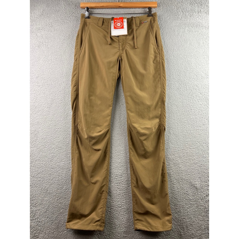 New Simms Bugstopper Driftwood Pants Mens 30W Tan Insect Shield UPF 50 Fishing